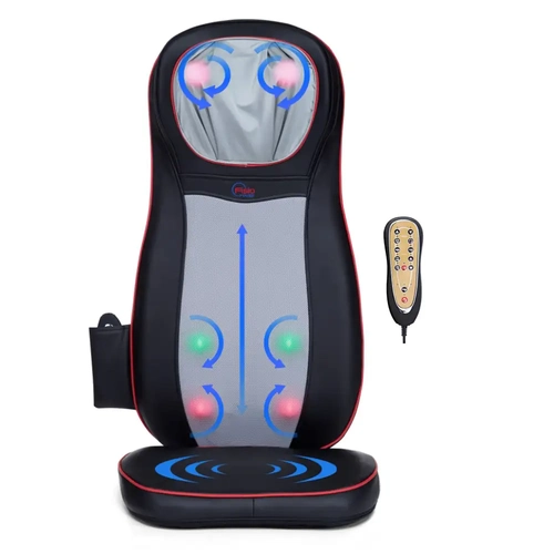 Car Relax Shiatsu — assento massageador para encosto e assento, pescoço e lombar com controle remoto